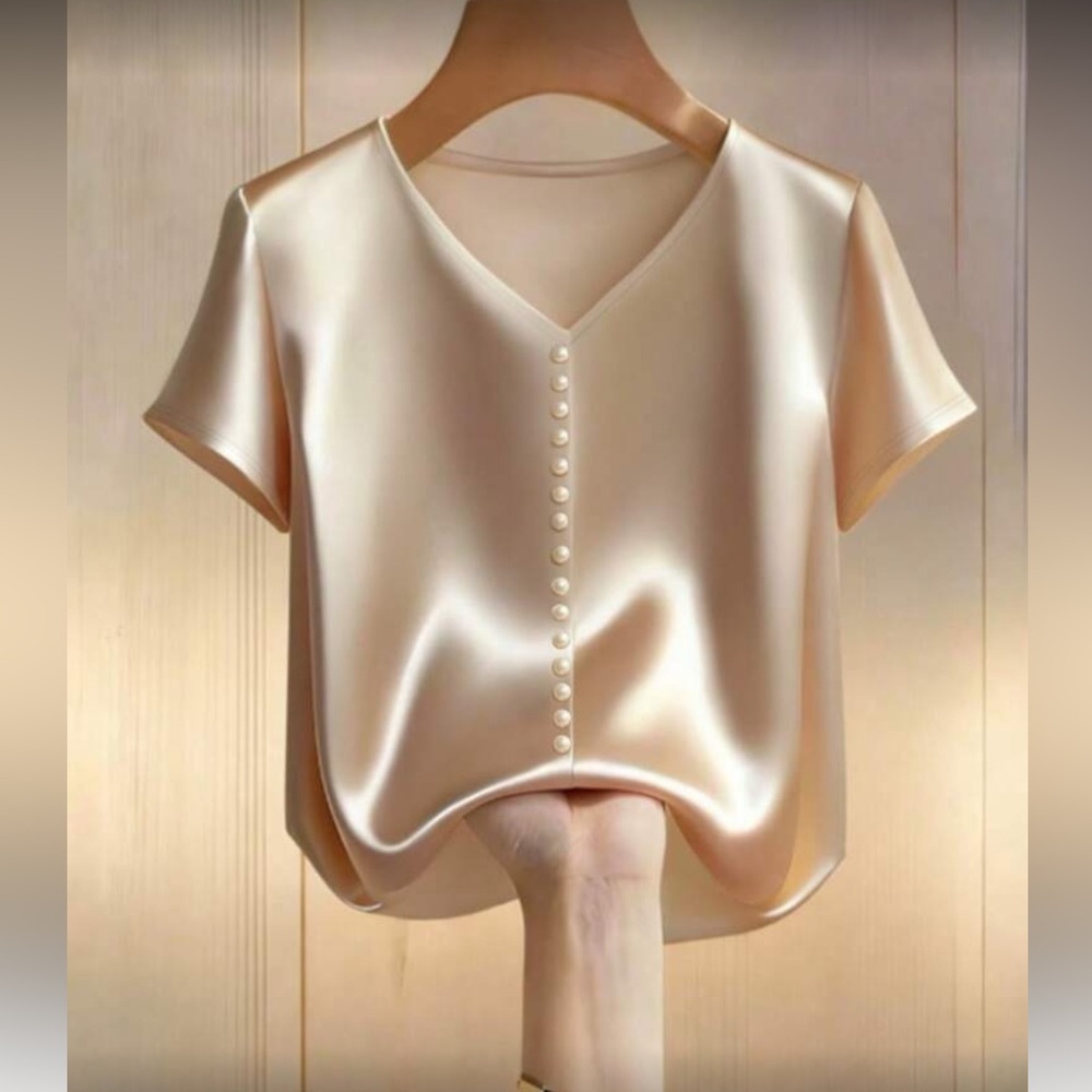 Luxe button detail blouse